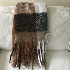 Janina Scarf, brown, gray, rust, NWT